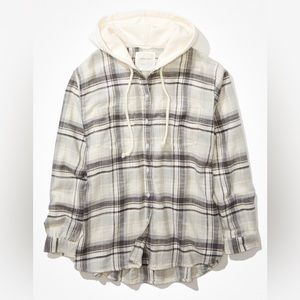 American Eagle Oversized Hooded Flannel